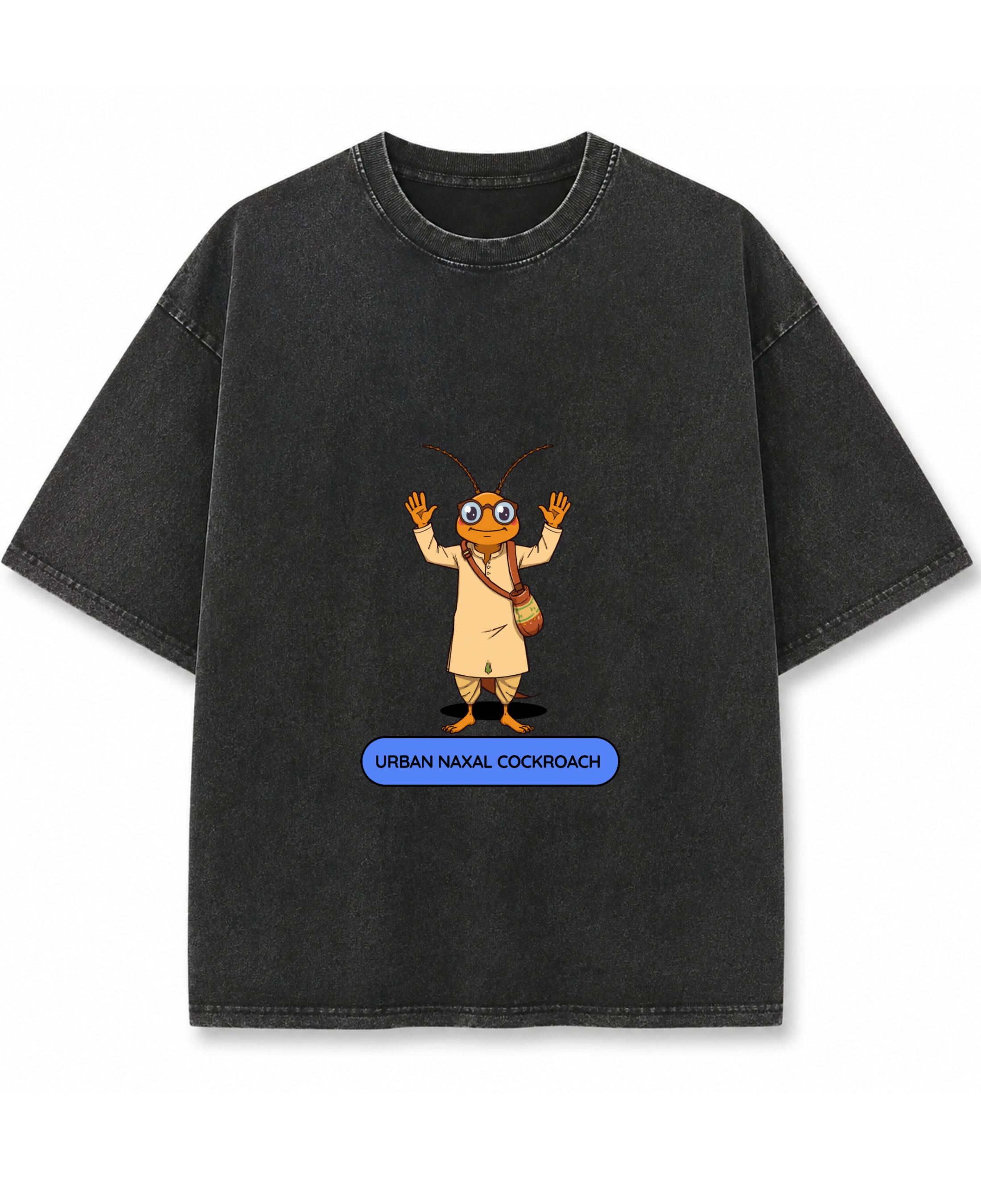 Vintage Fade Wash Oversized T-shirt Front Design