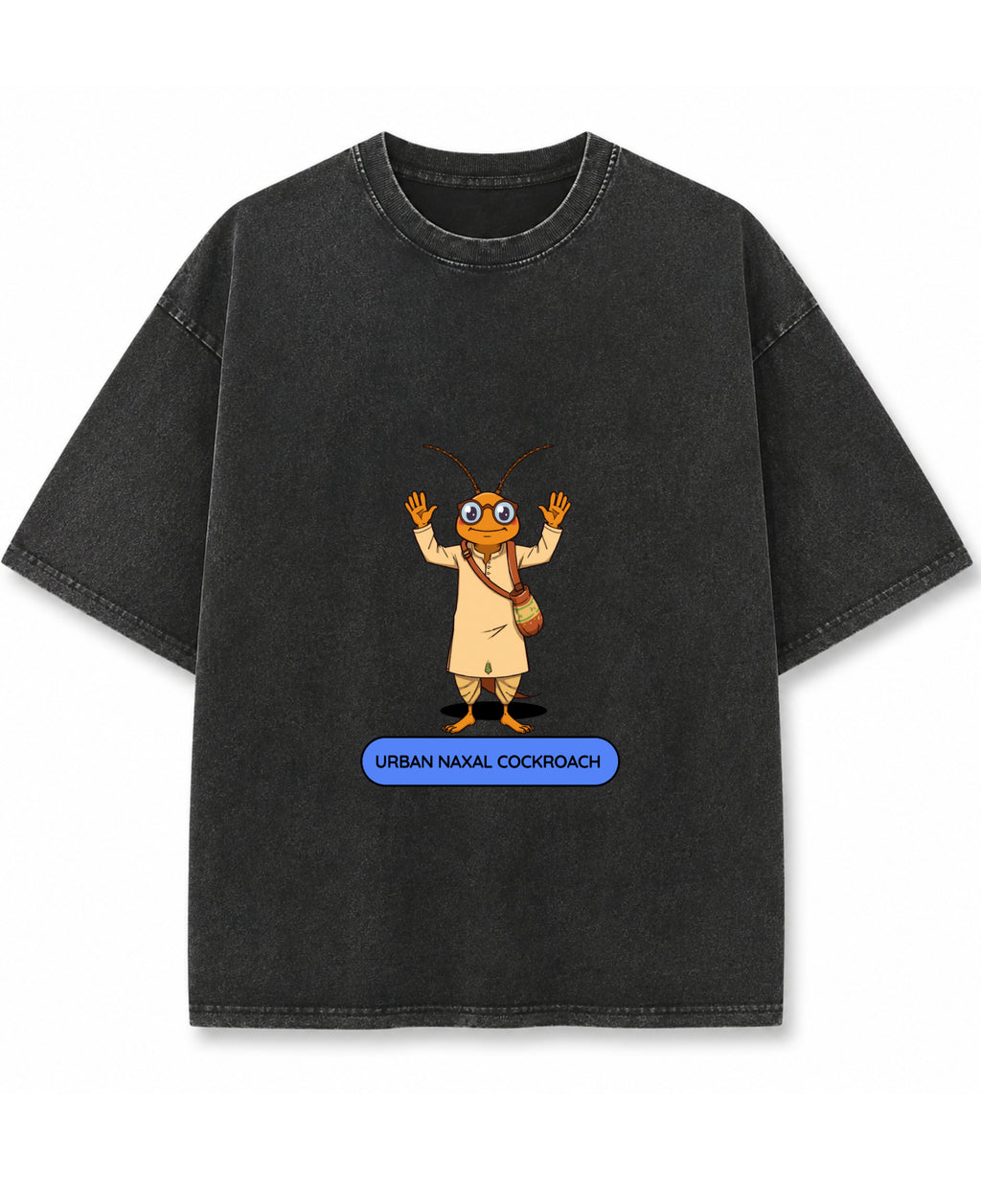 Vintage Fade Wash Oversized T-shirt Front Design