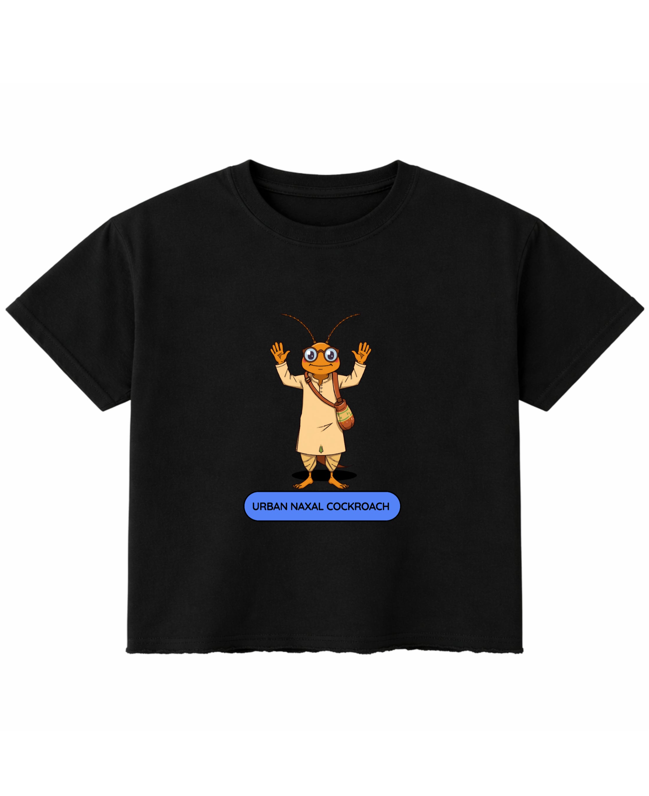 Black Boxy Fit T-shirt Front Design