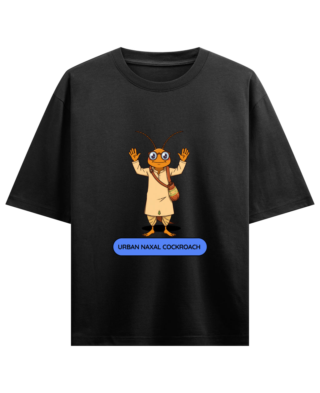 Black Oversized T-shirt Front Design