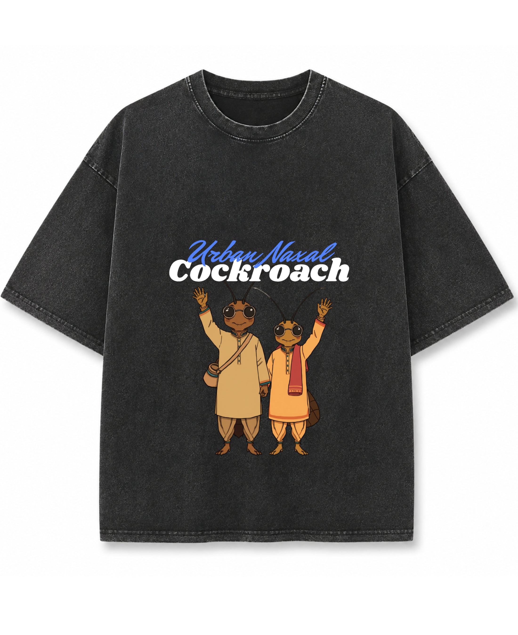Vintage Fade Wash Oversized T-shirt Front Design