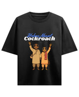 Cockroach Anime - URBAN NAXAL. (Black Oversized T-shirt Front Design)