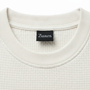 Off-White Waffle Boxy Collar — Zhakuya Dark Label